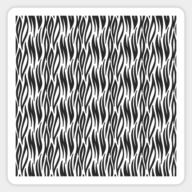 Black and White Abstract Pattern Sticker by greenoriginals